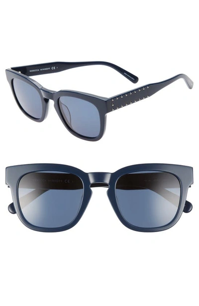 Rebecca Minkoff Imogen2 49mm Studded Sunglasses In Teal/ Blue Avio
