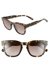 Rebecca Minkoff Imogen2 49mm Studded Sunglasses In Dkhavana/ Brown Gradient