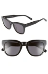 Rebecca Minkoff Imogen2 49mm Studded Sunglasses In Black/ Grey Blue