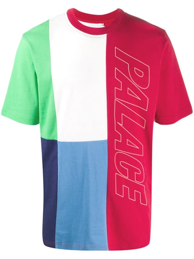 Palace Flaggin Colour Block T-shirt In Red