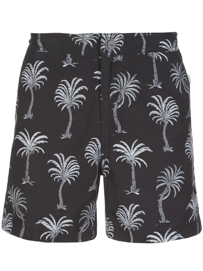 Onia African Palm Swim Shorts In Black
