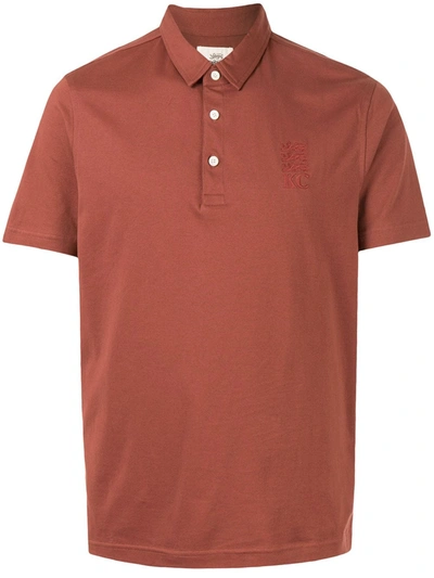 Kent & Curwen Embroidered Logo Polo Shirt In Red