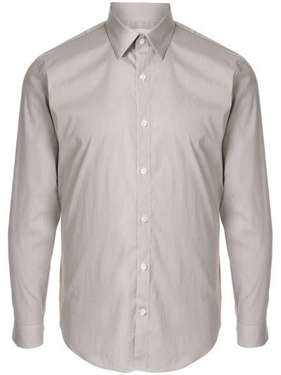 Cerruti 1881 Fitted Long Sleeve Shirt In Brown