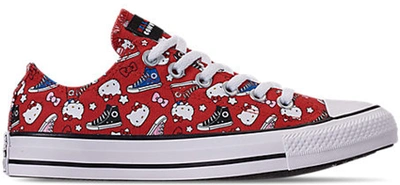 Pre-owned Converse Chuck Taylor All Star Ox Hello Kitty Fiery Red (women's) In Fiery Red/black-white