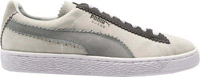 Pre-owned Puma Suede Michael Lau In  White/steel Gray