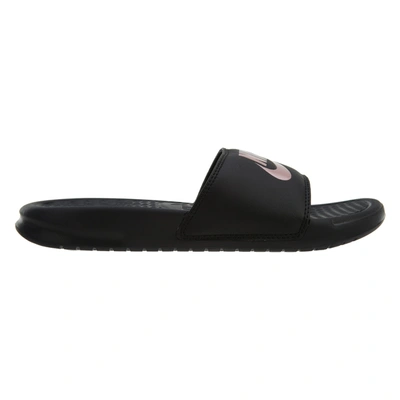 Pre-owned Nike Benassi Jdi Black Rose Gold (w) In Black/rose Gold