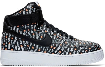 Pre-owned Nike Air Force 1 High Just Do It Pack Black (women's) In Black/black-white-total Orange