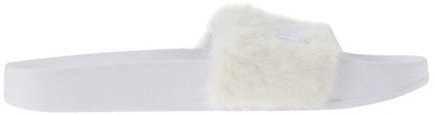 Pre-owned Puma Fur Slide Fur Slide White (women's)
