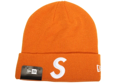 Pre-owned Supreme  New Era S Logo Beanie Orange