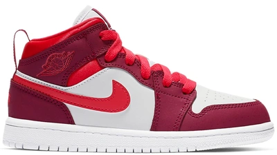 Pre-owned Jordan 1 Mid True Berry Rush Pink (ps) In True Berry/rush Pink-white