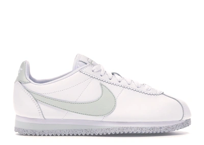 Pre-owned Nike Classic Cortez Flyleather White Light Silver (women's) In White/light Silver-white