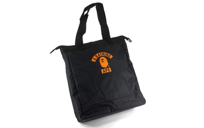 Pre-owned Bape Summer Bag Block Print Logo Tote Bag Black/orange