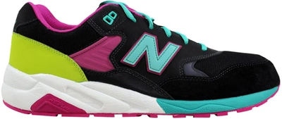 Pre-owned New Balance 580 Black In Black/blue-purple