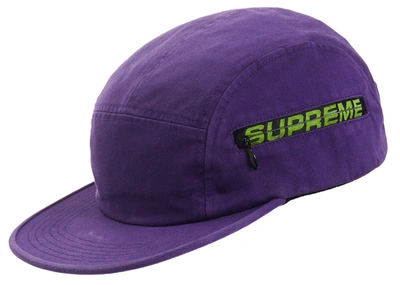 Pre-owned Supreme Side Zip Camp Cap (ss19) Purple