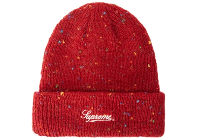 Pre-owned Supreme  Colored Speckle Beanie Dark Red