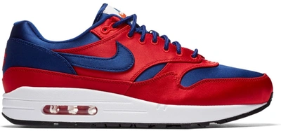 Pre-owned Nike Air Max 1 Satin University Red Deep Royal Blue In University  Red/white-black-deep Royal Blue | ModeSens