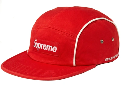 Pre-owned Supreme  Piping Camp Cap Red