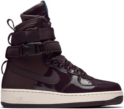 Pre-owned Nike Sf Air Force 1 High Ruby Rose Force Is Female Port Wine (women's) In Port Wine/port Wine-space Blue