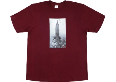 Pre-owned Supreme  Mike Kelley The Empire State Building Tee Burgundy