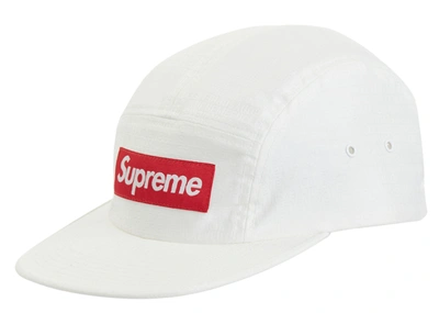 Pre-owned Supreme  Fuck Everybody Jacquard Camp Cap White