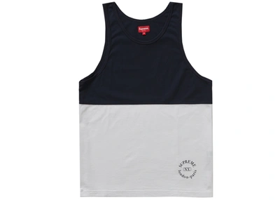 Pre-owned Supreme  Split Tank Top Navy