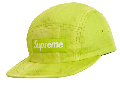 Pre-owned Supreme  Tie Dye Ripstop Camp Cap Lime