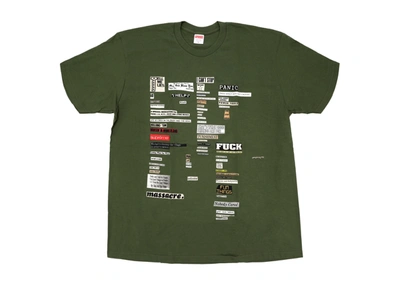 Pre-owned Supreme  Cutouts Tee Olive