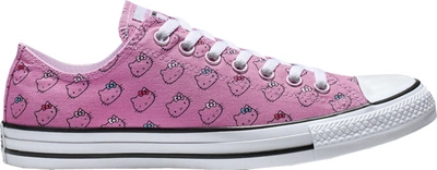 Pre-owned Converse  Chuck Taylor All-star Ox Hello Kitty Pink In Prism Pink/white-white