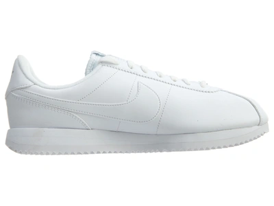 Pre-owned Nike Cortez Basic Leather White White-wolf Grey-mtllc Silver In  White/white-wolf Grey-mtllc Silver | ModeSens