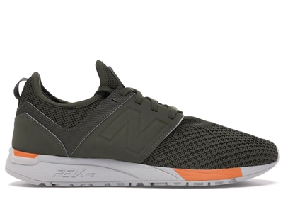 Pre-owned New Balance  247 Olive In Olive/orange