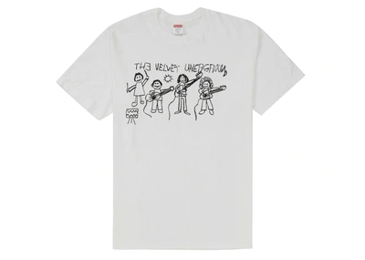 Pre-owned Supreme  The Velvet Underground Drawing Tee White