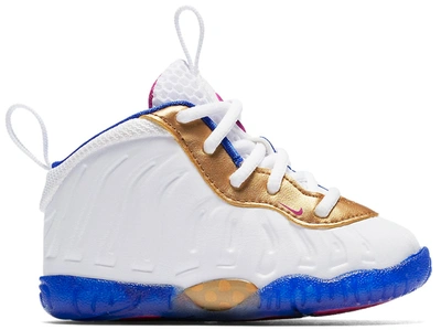 Pre-owned Nike Air Foamposite One Peanut Butter & Jelly (td) In White/fuchsia Blast-racer Blue