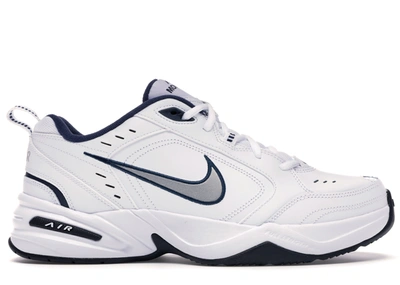 Pre-owned Nike  Air Monarch Iv White Navy In White/metallic Silver