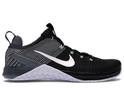 Pre-owned Nike  Metcon Dsx Flyknit 2 Black Grey White In Black/dark Grey-wolf Grey-white