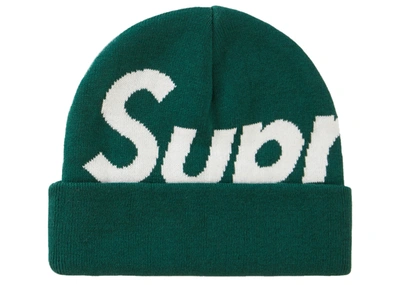 Pre-owned Supreme Big Logo Beanie (fw19) Green