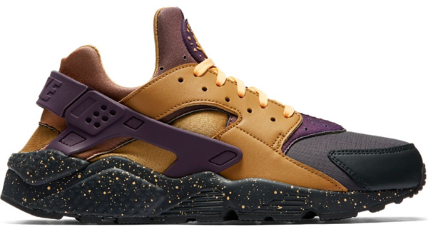 purple and gold huaraches