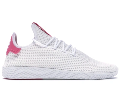 Pre-owned Adidas Originals  Tennis Hu Pharrell Semi Solar Pink In Footwear White/footwear White/semi Solar Pink