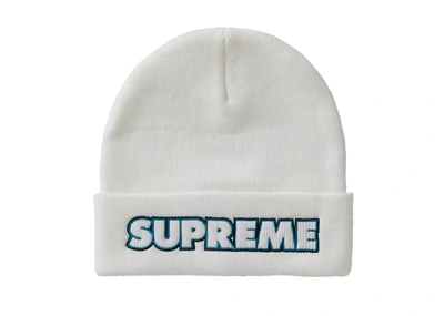 Pre-owned Supreme Outline Beanie (fw19) White