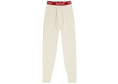 Pre-owned Supreme Hanes Thermal Pant (1 Pack) Fw19 Natural