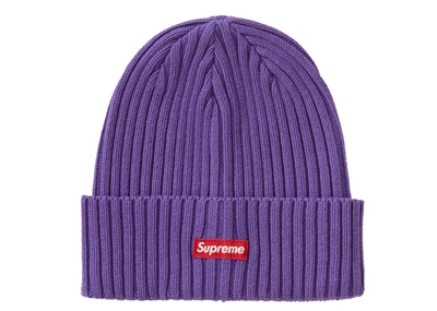 Pre-owned Supreme Overdyed Beanie (ss19) Purple