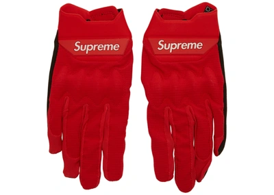 Pre-owned Supreme  Fox Racing Bomber Lt Gloves Red