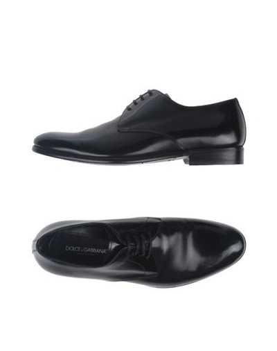 Dolce & Gabbana Lace-up Shoes In Black