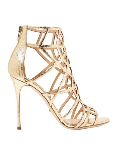 Sergio Rossi Sandals In Gold