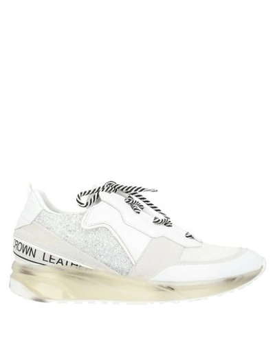 Leather Crown Sneakers In White