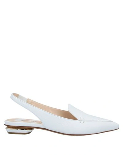 Nicholas Kirkwood Ballet Flats In White