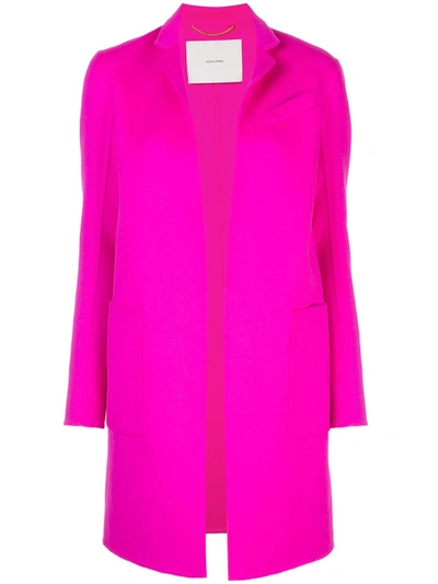 Adam Lippes Open-front Cashmere Midi Coat In Pink