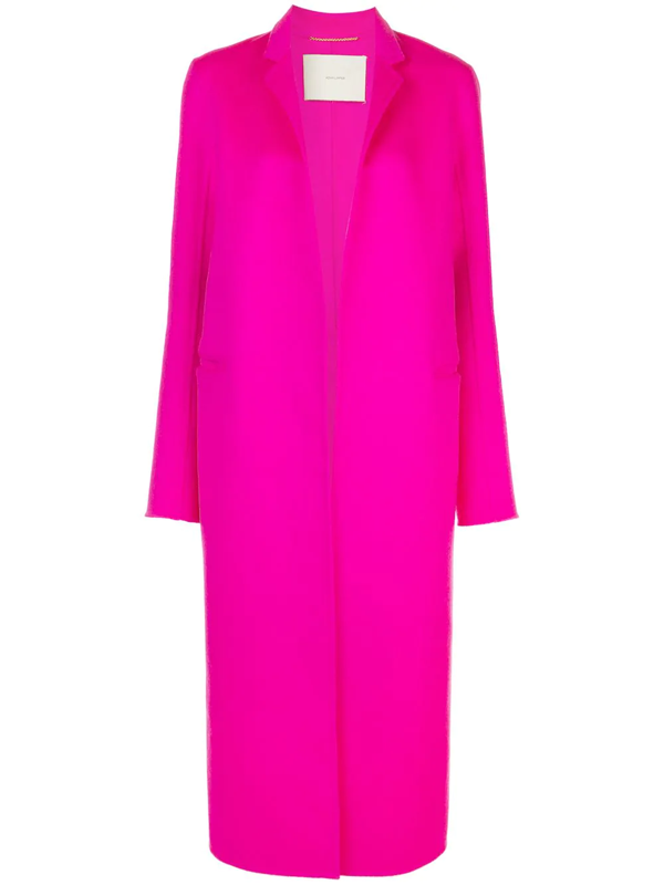 hot pink duster coat