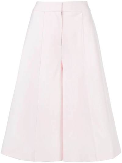 Adam Lippes Wide Leg Cropped Trousers In Pink