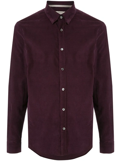 Gieves & Hawkes Colour Block Shirt In Purple