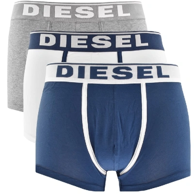 Diesel Underwear Damien 3 Pack Boxer Shorts Navy